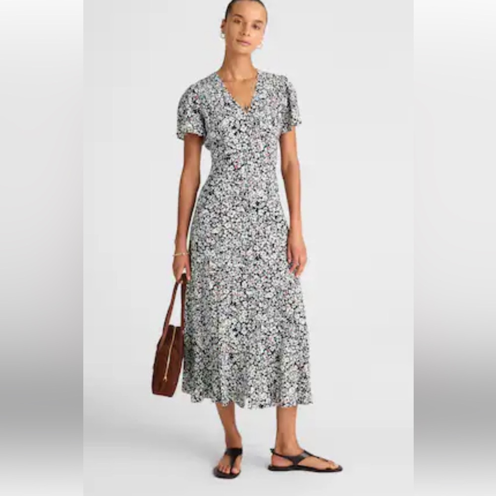 Levi's Black and White Floral Casual Dress